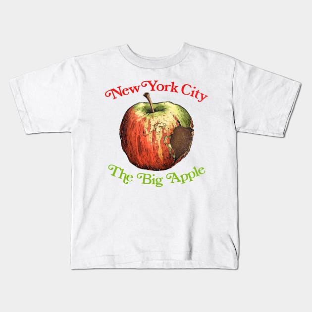 New York City  - The Big Apple Kids T-Shirt by DankFutura